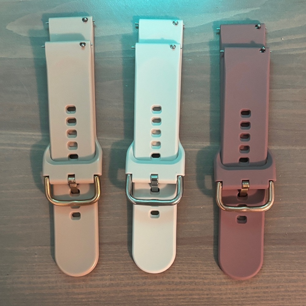 NWOT Garmin Vivo Active 5 Band Set - Beige, White, Purple - Picture 4 of 4